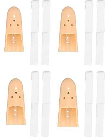 4 Pezzi Stecca per Dito, Tutore per Stecca per Dito a Martello, Protezione per Supporto Dito in Plastica per Immobilizzatore Dito Regolabile per Protezione Articolare Dito Basket
