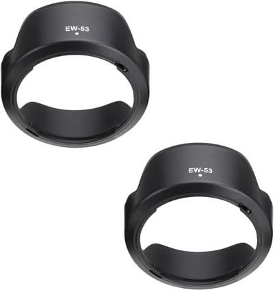 VGOL 2 Stück EW-53 Gegenlichtblende Kunststoff Kamera Gegenlichtblende Schatten Kameraobjektiv Ersatzblende Kompatibel mit Canon RF-S 18-45mm F4.5-6.3 is STM Objektiv