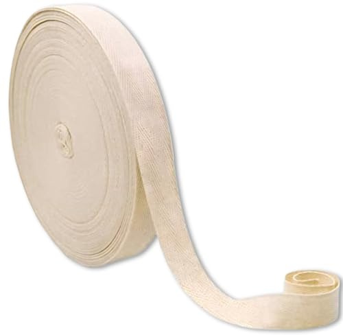 MAEXUS snedband bomullsband, 50 m x 20 mm vävband, bomullssnedband, sömband bomull, sömband för sömnad, för tillverkning av syband, gör-det-själv-hantverk