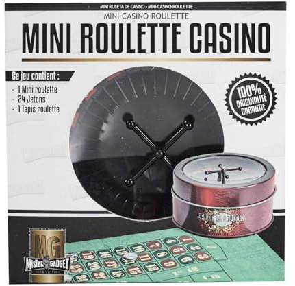MISTER GADGET, MG3489, Casino Roulette Game, Black, Red, Green: Recreate The Atmosphere of The Casinos at Home, Guaranteed Laughter with Friends or Family. Bet and let Chance Decide!