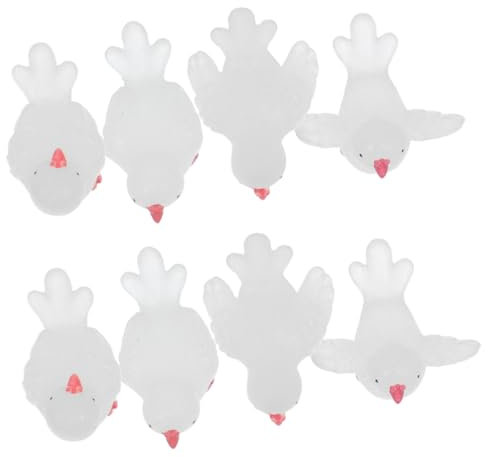 UKCOCO 8 Pezzi acquario per piscina micro paesaggistica piccione Medusa decorazioni per acquari stagno falso eucalipto bonsai miniatura Figurina ornamento del fumetto resina