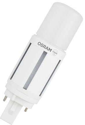 OSRAM LED Stiftsockellampe DULUX G24d 5,5W kaltweiß 6500K vertikal, LED Ersatz für KLL, IP20, quecksilberfrei, 30000 h, ideal für Flur, Gang, Hotel, Tageslichtweiß, White