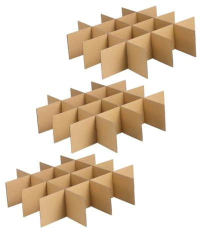 Uonlytech 18piezas Kit De Separadores De Cartón Para Cajas De Mudanza Protección Para Platos y Copas De Vino