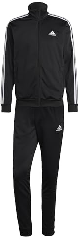 adidas Men's Sportswear Basic 3-stripes Tricot Track Suit, Black, X-Large