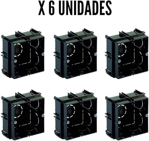x6 CAJAS EMPOTRAR ELECTRICIDAD PARED • CAJAS ELECTRICAS MECANISMO EMPOTRABLE • PARA EMPOTRAR ENCHUFES E INTERRUPTORES • UNIVERSAL • 65X65X40