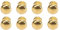 8Pcs 1:12 Scale Miniature Round Head Knobs, Metal Dollhouse Door Handle Knobs DIY Dollhouse Furniture Knobs Accessories (Gold)