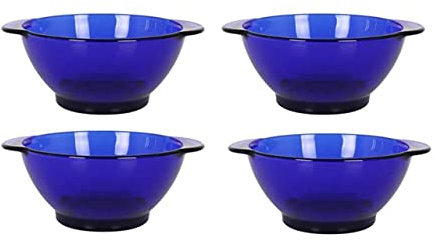 Pack de 4 Bol vidrio - cuenco para ensaladas de cristal con asas de 18oz