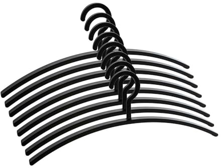 Home Deluxe - Kleiderbügel Rack - Schwarz, 47 x 2 x 18 cm I Kleiderbügel-Set Garderobenhaken Kleideraufhänger (40er Set)