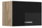 Vicco Hängeschrank R-Line, Schwarz Hochglanz/Goldkraft Eiche, 60 cm Flach