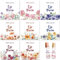 CRASPIRE 80Pcs 8 Styles Lip Balm Sticker Flower Self-Adhesive Homemade Lip Balm Labels Vintage Square DIY Plant Label Stickers for Lip Balm Containers Cosmetics Lipsticks