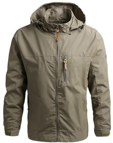 ZouoYYii Coupe-Vent Pour Hommes Veste De Pêche Imperméable À L'eau Manteau À Capuche En Plein Air Sport Grande Taille Escalade Sur Le Terrain Vêtements Légers