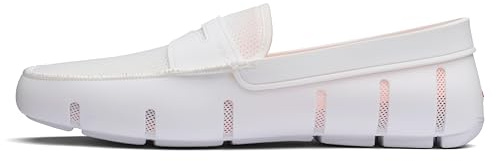 SWIMS Mens Loafers, Penny Boat & Deck Shoes for Men, Casual Beach Loafer,White,9