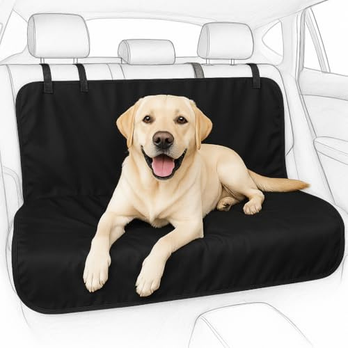 PETATIX Funda Coche Perro Impermeable Que Protege los Asientos Traseros del Pelo, la Suciedad y los Arañazos – Antideslizante, Resistente y Fácil de Limpiar – 144x144cm para Todo Tipo de Vehículos