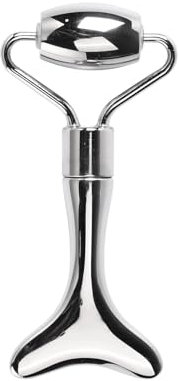 Pumwoy Stainless Steel Gua Sha, Stainless Steel Face Roller Facial Roller, Gua Sha and Face Roller Eliminates Swelling and Tightens the Skin, Face Roller Face Massage