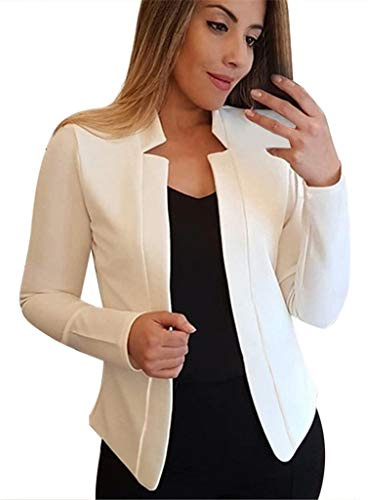 Blazer Corto Mujer, Chaqueta Fina Mujer, Chaqueta Elegante Manga 3/4 Abierta Informal Clásica Negocios Oficina Blazer Blazers Trabajo Comercial Clásico Trabaja Saco Ligera