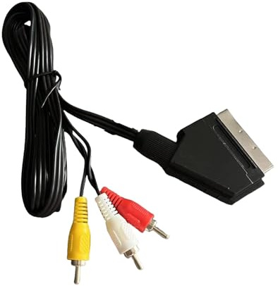 10 st/parti 1,8 m AV SCART Audio Video Kabel TV Kabel for NES for NES RGB for SCART KABEL Kontakt for RCA Video Kabel for NES for FC