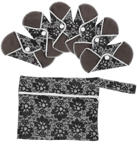 Anneome 6 pièces Serviettes Hygiéniques Lavables de Flux Moyen Réutilisables et Confortables pour Femmes Enceintes et Règles Assorti
