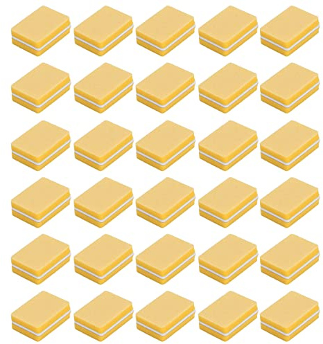 Bamjour Tampon à Ongles, Bloc de Ponçage 30 Pièces Bloc Tampon d'outil de Manucure Professionnel pour Salon de Manucure (YELLOW)
