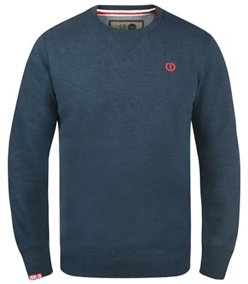 Solid Benn Felpa Maglione Pullover da Uomo con Girocollo, Taglia:M, Colore:Insignia Blue Melange (8991)