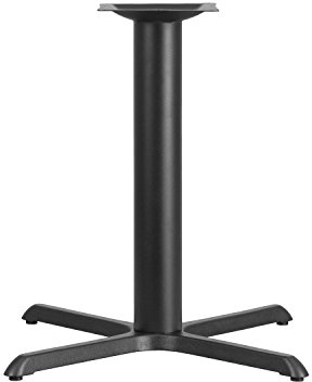 EMMA + OLIVER 33 x 33 Cast Iron Table X-Base with 4 Dia. Column