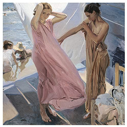 Legendarte - Canvastryck - After The Bath, Valencia - Joaquín Sorolla - Dekorativ Väggkonstcm. 60x60