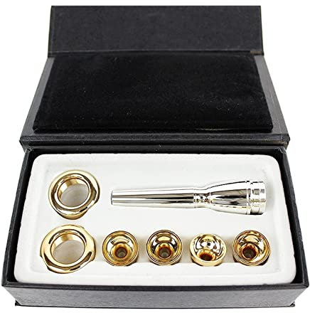 1 Set 2C 3C 2B 3B Mundstück for Bb-Trompete Messing vergoldet EIN Mehrzweck-T-Adapter Professional (Color : Gold, Größe : 2C 3C 2B 3B)