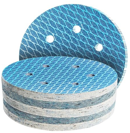 50 st 150 mm kardborreband, slippapper, excenta slipskivor, 6-håls korn 120 diamantformade slipkuddar, slipmedel resistent mot tillsats för excenterslipning, slipmaskin, polermaskin