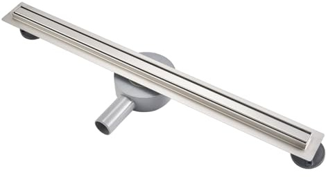 GY Bath Caniveau de Douche 360°, 90cm en Acier Inoxydable Chromé, Drain de Douche Italienne avec Siphon à Bloqueur d'Odeurs et Filtre à Cheveux