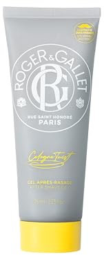 Roger&Gallet – Gel Après-Rasage Cologne Twist 75ml – Citron bergamote Bois de Cachemire – 94% d’Ingrédients d’Origine Naturelle