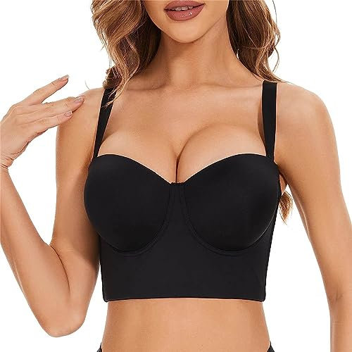 TYUIOP Nude Sports Bra Front Fastening Bras for Seniors Sports Bras Women Women Plus Size g Cup lipoelastic Post Surgery Bra Low Back for Low Cut U-Shaped Plunge Wirefree