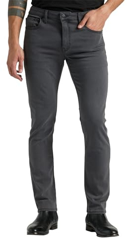 True Classic Stretch Jeans for Men, Slim Fit Men's Stretch Jean - Tapered Skinny Fit, High-Stretch - Gray, 32W X 32L