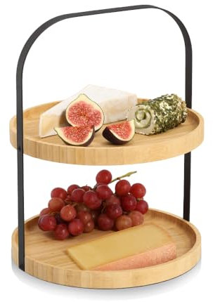 Zeller 25398 Etagere, Bambus/Metall, schwarz FSC 100%