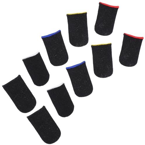 Funda para Dedos de Nailon Transpirable 10 Piezas, Dedal para Juego Pantalla Táctil, Elástico y Resistente para Controladores, Accesorio para Móvil y Gaming Color Color Aleatorio