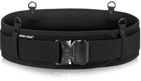 FREEKYROCK Padded Tool Belt for Men with D Ring, Suit for Waist 35.5-47.2