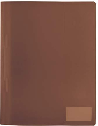 HERMA 19496 Schnellhefter A4 Transluzent Braun, Sichthefter aus Kunststoff mit Beschriftungsetikett, Einstecktasche & Metallheftzunge, stabiler Plastik Schnellhefter für Schule & Büro