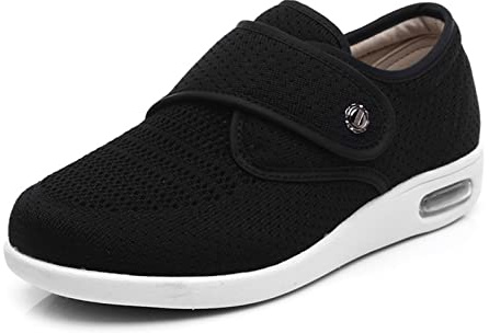 Cansats Scarpa Ortopedica Scarpe Diabetiche Scarpe da passeggio da donna in memory foam con cuscino d'aria casual,Nero,39 Scarpe Diabetiche Accoglienti Pantofole Invernali
