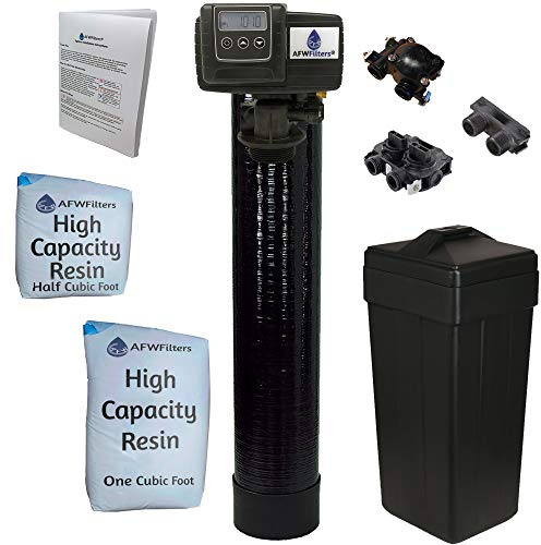 Fleck 5600SXT metered water softener 48,000 grain capacity, complete system, brine tank, bypass 1, loaded tank