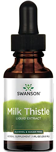 Swanson, Milk Thistle Liquid Extract, 30ml, 2000mg Mariendistel-Extrakt je Dosis, Geschmacksneutral, Glutenfrei, Sojafrei, GMO frei