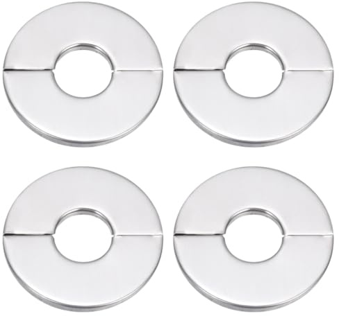 4 Pezzi Coperchio Tubo Radiatore In Acciaio Inox Rosone Rubinetto Argento Idraulico Rosette Copertura Rubinetteria Rubinetto Doccia Tubo In Acciaio Inox Copertura Tubo Radiatore