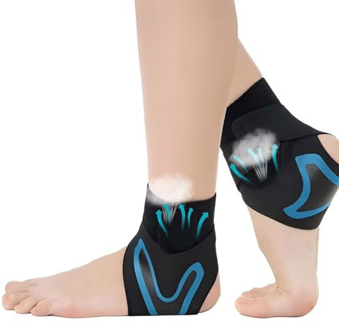 Atuoxing Chevillere Entorse, Attelle Cheville, Strapping Cheville réglable, Chevillere de Maintien Sport, pour Fasciite Plantaire, L'arthrite, Douleurs Articulaires, L'épine Calcanéenne (Mlan)