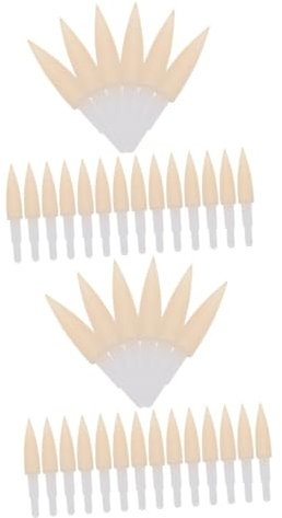 HOODANCOS 40 Stk Schwammstiftspitze Pinsel Stift Spitzen Schwammersatz Kalligrafie-zubehör Schreibgeräte Tintenstifte Stiftminen Schreibmaterialien Ersatzspitzen Ersatzbürstenköpfe Weiß