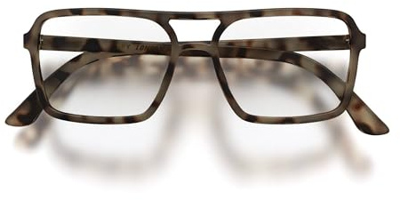 LONDON MOLE® Spy occhiali da lettura | Fantastici lettori in stile pilota di forma quadrata | Uomo donna unisex | Cerniere a molla