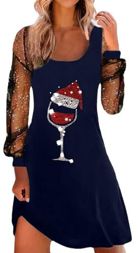 Christmas Party Dresses for Women UK Sexy Bodycon Dress for Women Formal Casual Business Casual Formal Dresses 2024 Plus Size Sundress with Sleeves Petite Winter wrap Dress Sparkle