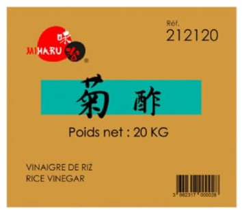 Vinaigre de Riz Japonais Miharu 20kg/BIB - Livraison Gratuite France