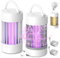 KUWUNG 2 Piezas Lampara Antimosquitos, 2 en 1 Mata Mosquitos Electrico con USB Carga Cable, 360° Antimosquitos Electrico Interior Exteriore, UV Lampara Mosquitos con Lampara Noche