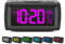 OWYELO Digitale Wecker, Uhr mit Radiowecker, 7-Farbiger LED-Display & Doppelalarm mit Sleep-Timer, USB-Kable & Automatik-Suche, Homeoffice & Schlafzimmer