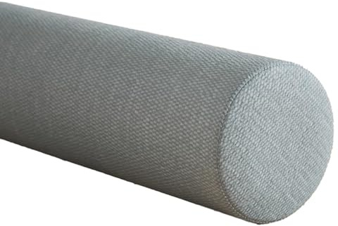 JORTUIO Almohada Cervical Cilíndrica, 40/50/60/70/90 cm Cojin Cilíndrica del Cuello Espuma de Memoria, Cojin Rulo Reposacabezas, para Lumbar,Rodillas,Dormir/Hogar/Oficina(Gris,20cmx60cm)