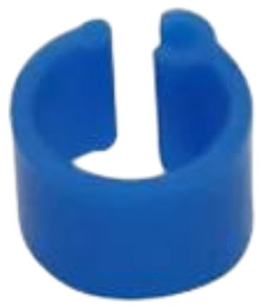 Lot de 200 anneaux de patte d'oiseau en plastique de 6 mm pour pigeons, cailles, volailles, fermes, fournitures d'identification,Bleu,Taille unique