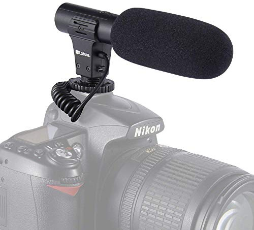 Video Microphone, Photography Interview MIC Microphone Compatible Sony, Nikon Canon,DSLR Cameras, Camcorders. (3.5mm Interface)（Except for Canon T5i,T6）
