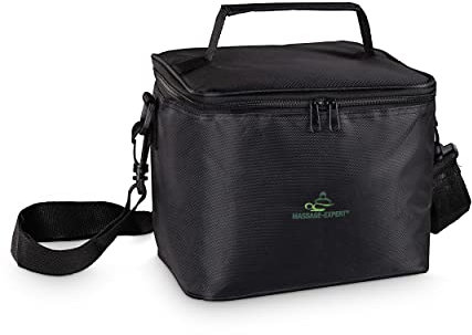 Tasche für Massageöl-Wärmer von MASSAGE-EXPERT, mit Handgriff und Schultergurt, Variable Fächergröße für weiteres Massagezubehör